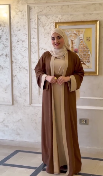 اختاري الرقيّ ✨ عباية فاخرة مع حجاب قطعتين بإطلالة ملكية للعيد